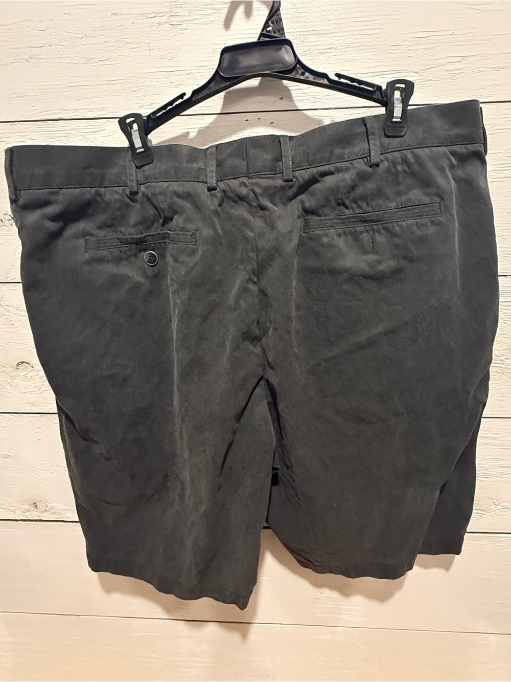 Tori Richard Dark Grey Flat Front Chino Shorts